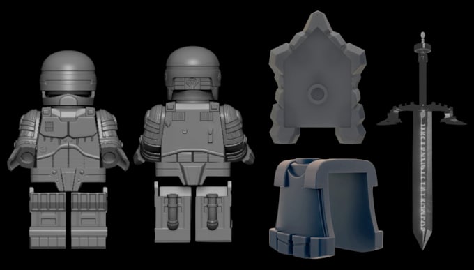 Gig Preview - Articulate 3d lego, roblox, 3d lego model, bjd figure, 3d toy, 3d figurine model