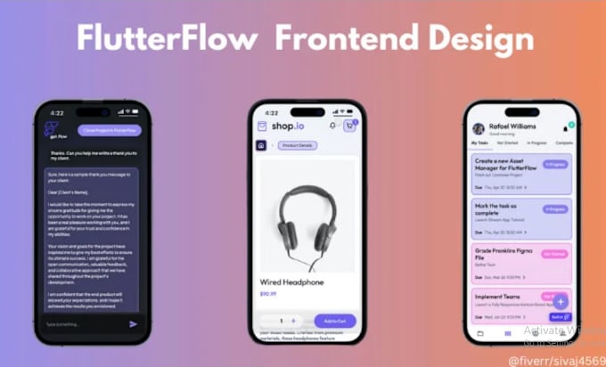 Gig Preview - Be your flutterflow frontend figma to flutter flow developer