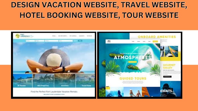 Gig Preview - Design vacation website, travel website, hotel booking website, tour website