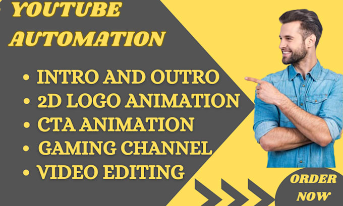 Gig Preview - Youtube intro 3d automation logo animation character animation