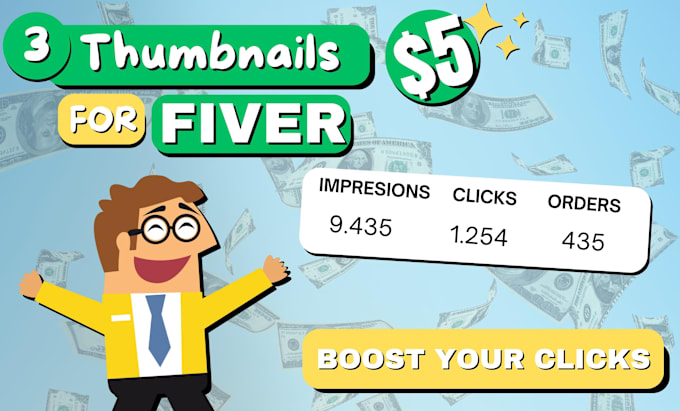 Gig Preview - Make a thumbnail that allows you to boost your sales on fiverr