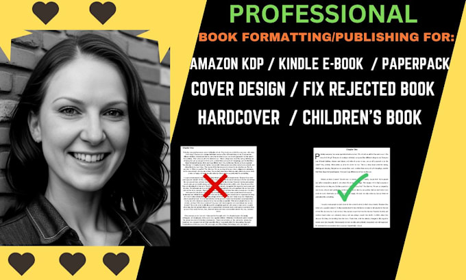 Gig Preview - Do book formatting for amazon kdp, paperback formatting, kindle formatting, book