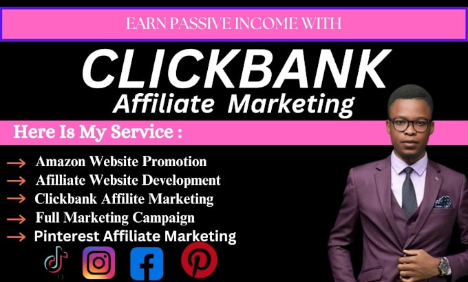 Gig Preview - Automated amazon affiliate website, clickbank affiliate marketing link promotion