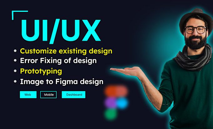 Gig Preview - Customize figma design, fix figma design, prototype in figma