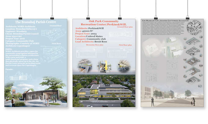 Gig Preview - Design architectural presentation boards, panels and poster in photoshop