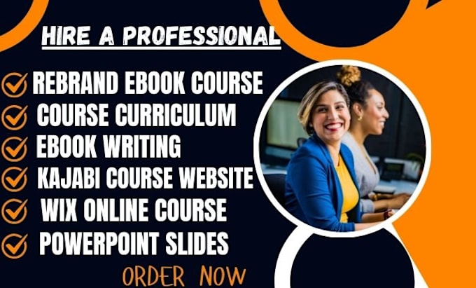 Gig Preview - Ghostwrite or rebrand ebook online course, digital course creation, book writer