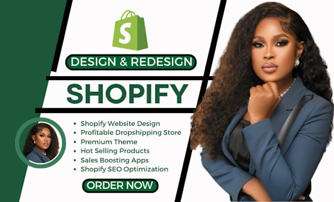 Gig Preview - Shopify website redesign shopify website design shopify dropshipping store