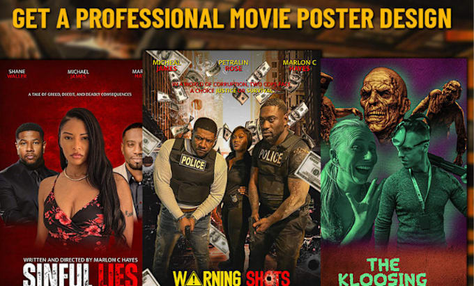 Gig Preview - Design movie poster for your professionally