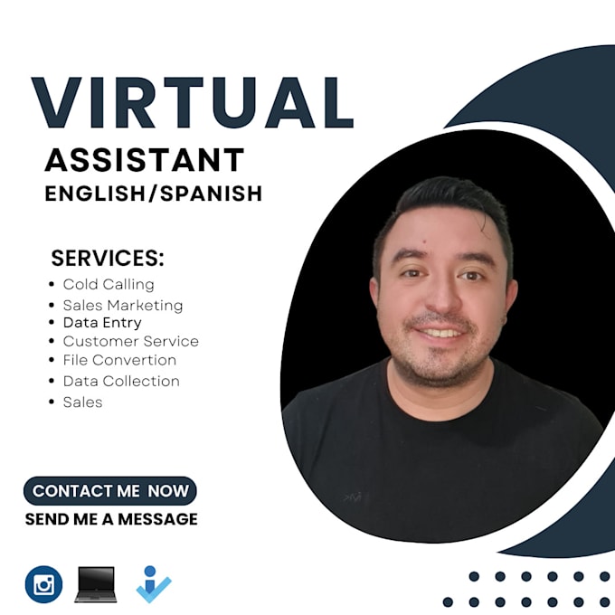 Gig Preview - Be your virtual assistant in english and spanish