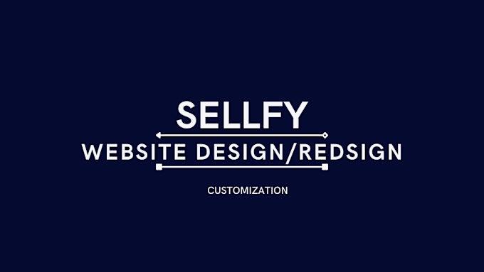 Gig Preview - Create sellfy website design sellfy webite customization on big cartel