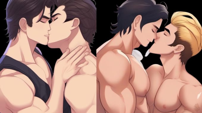 Gig Preview - Draw muscled gay characters art, bara, yaoi, gay, ocs, fanarts nsfw or sfw