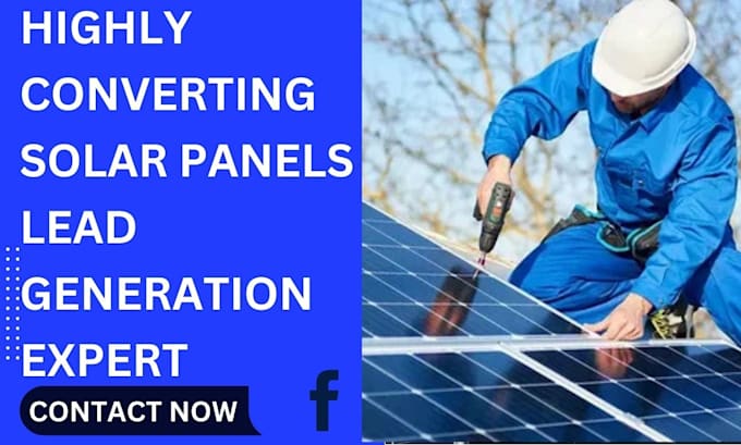 Gig Preview - Generate solar panels leads via facebook ads landing page solar website