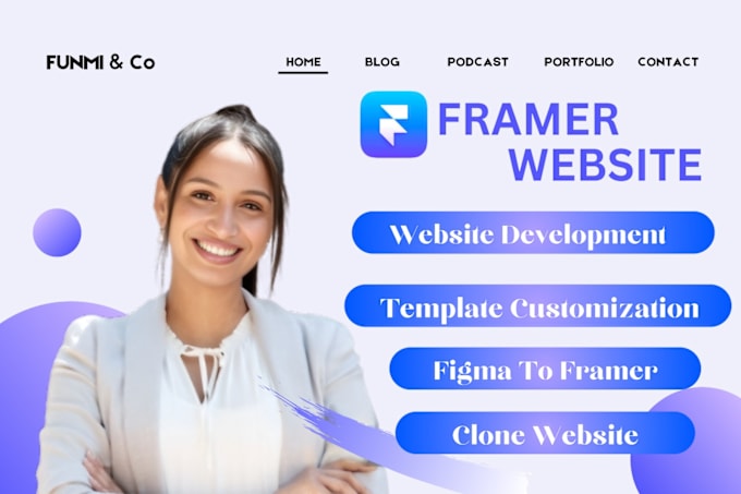 Bestseller - design framer website figma to framer website  framer webflow website