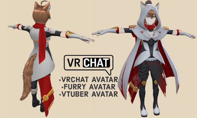 Gig Preview - Do vtuber model custom 3d vrchat avatar vrc avatar nsfw furry avatar 3d anime