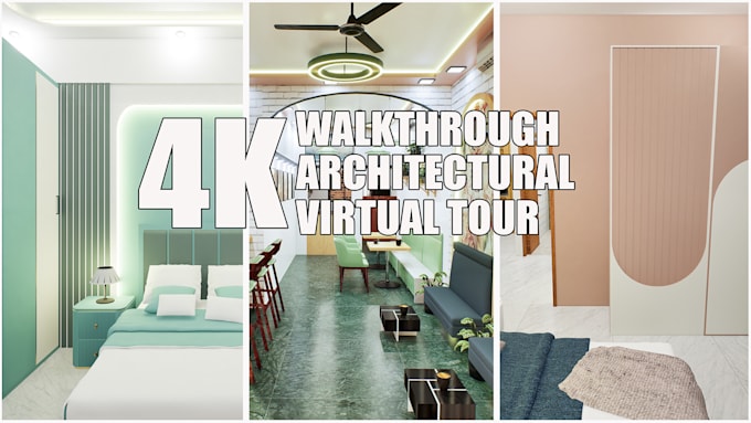 Gig Preview - Create photorealistic 3d architectural visualization, virtual tour for interiors