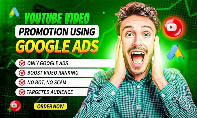 Gig Preview - Do organic youtube video promotion by google ads