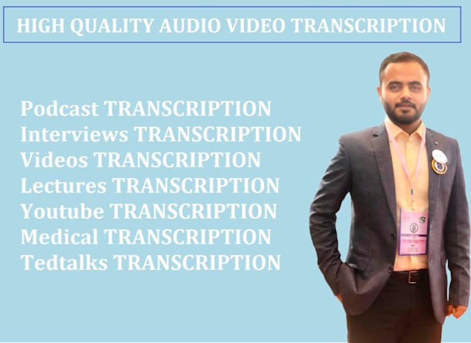 Bestseller - do high quality audio and video transcription from youtube or anyother source