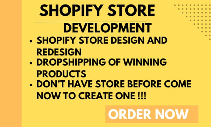 Gig Preview - Shopify store design, winning dropshipping products shopify redesign home page