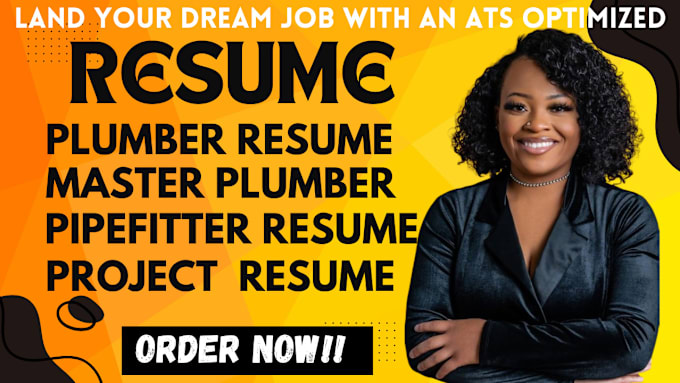 Gig Preview - Write a plumbing engineer pipefitter gas fitter project manager hvac ats resume