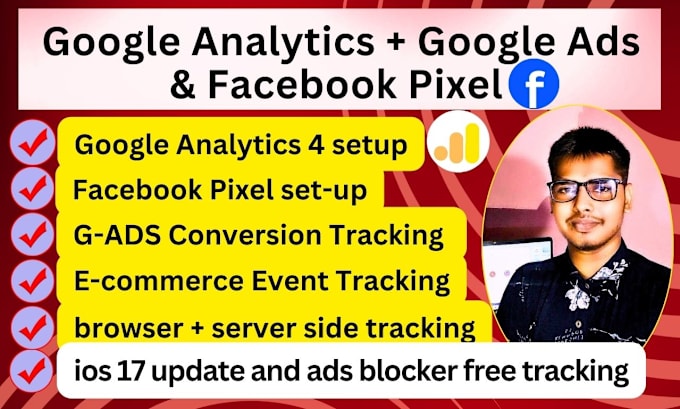 Bestseller - set up or fix  google analytics 4, facebook pixel API via GTM