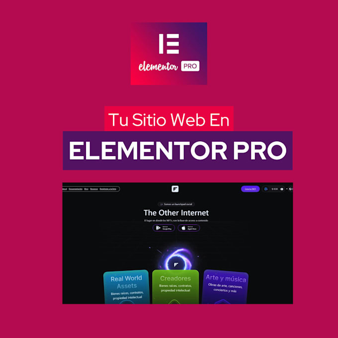 Gig Preview - Creo tu página web premium con elementor pro