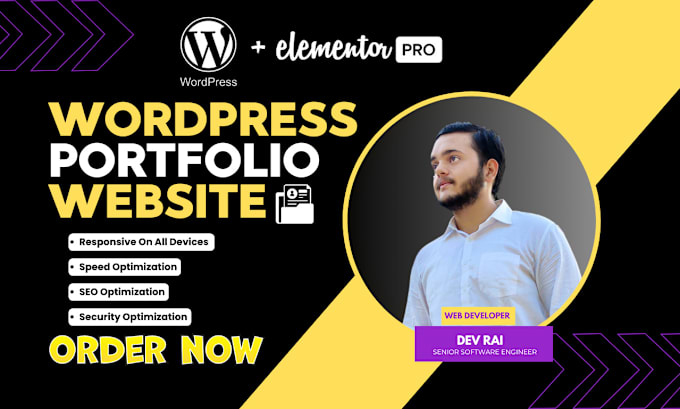 Gig Preview - Design and develop your dream wordpress portfolio website