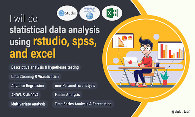 Gig Preview - Do statistical data analysis using rstudio, spss, and excel