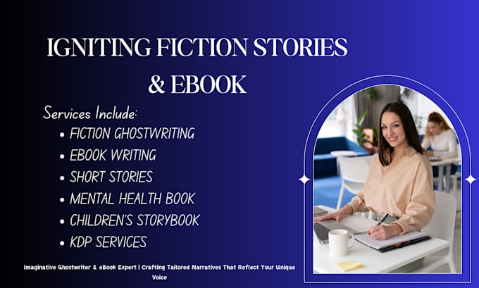 Gig Preview - Be ebook writer, fiction ghostwriter, book writer, children story, KDP