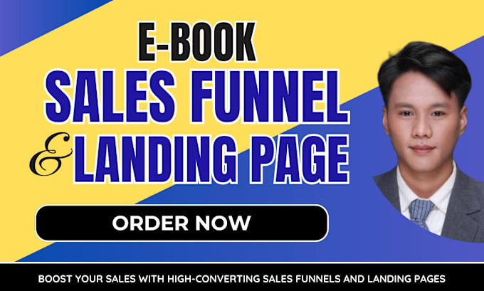 Gig Preview - Build high converting ebook sales funnel and landing page