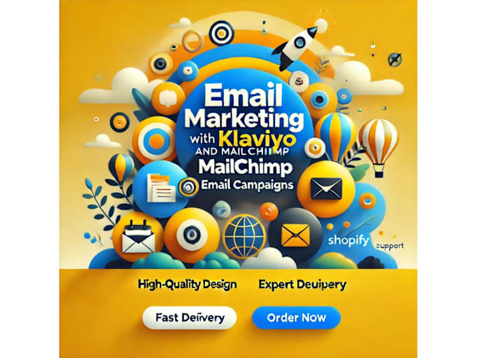 Gig Preview - Setup email marketing with klaviyo and  mailchimp, shopify email campaigns