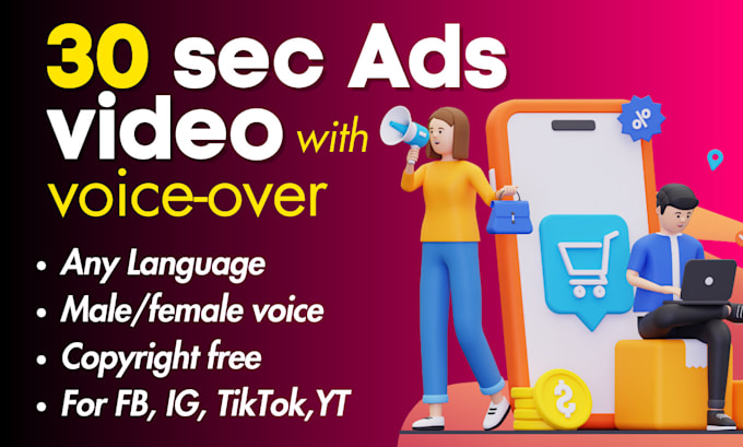 Gig Preview - Create 30 second ads video for fb ig tiktok and youtube