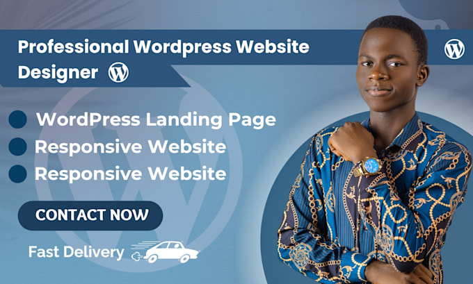 Gig Preview - Design responsive wordpress website, build wordpress design