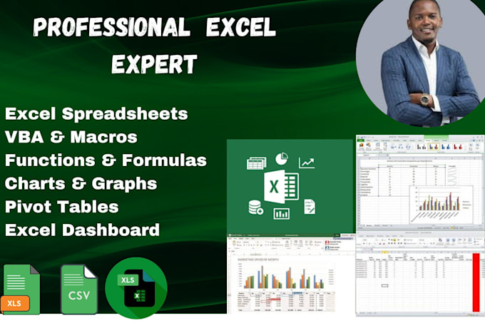 Gig Preview - Create custom excel spreadsheets , vba, google sheets, excel template