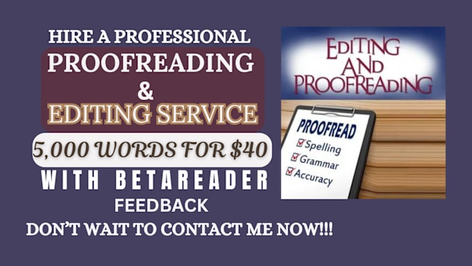 Gig Preview - Copy editing, book editing, and book proofreading english