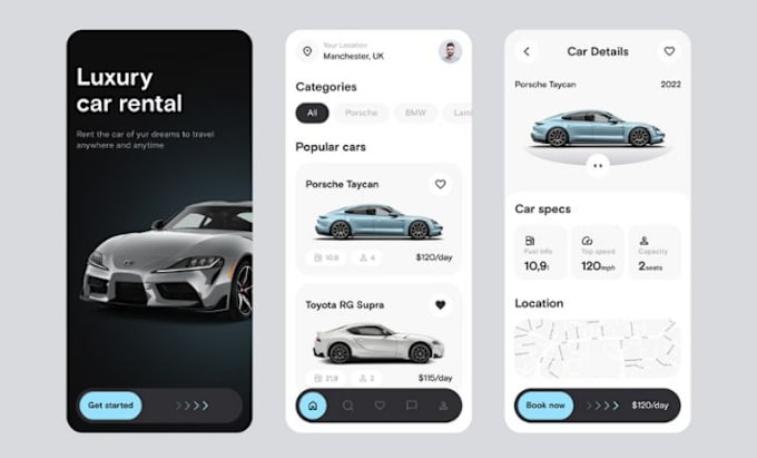 Gig Preview - Develop best car rental app, car booking app, car delivery app