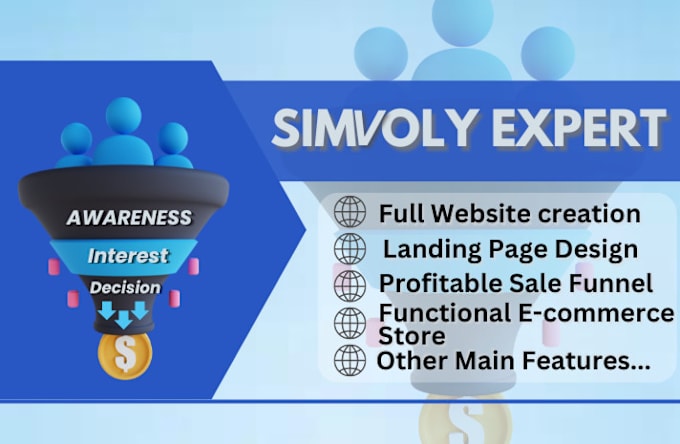 Gig Preview - Design responsive simvoly website and funnel