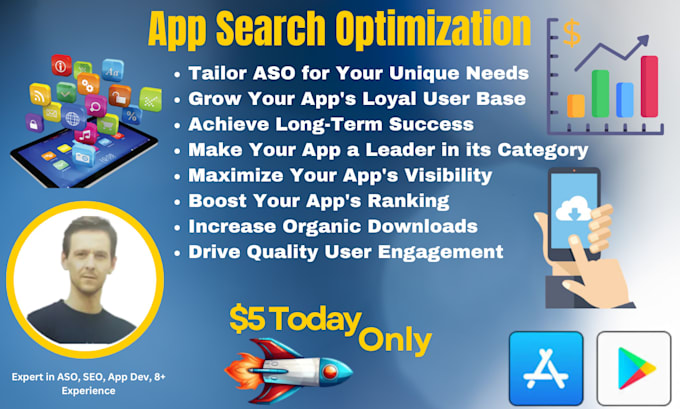 Gig Preview - Do app store optimization aso, for play store and app store