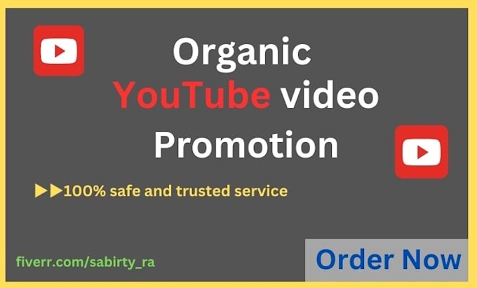 Gig Preview - Do organic youtube video promotion