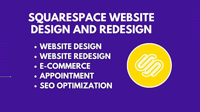 Gig Preview - Squarespace website design and redesign, squarespace website development, seosqu