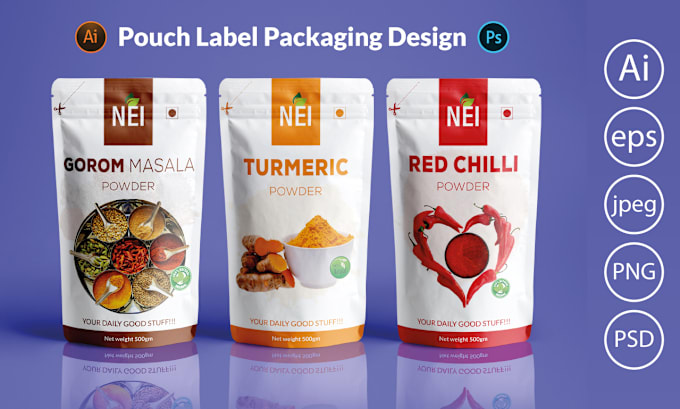 Gig Preview - Do product label, supplement label and pouch packaging design