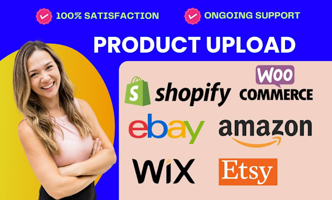 Gig Preview - Add upload products listing to shopify, woocommerce, ebay etsy amazon store