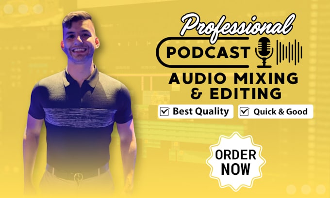 Gig Preview - Produce podcast audio editing, edit and mix your podcast