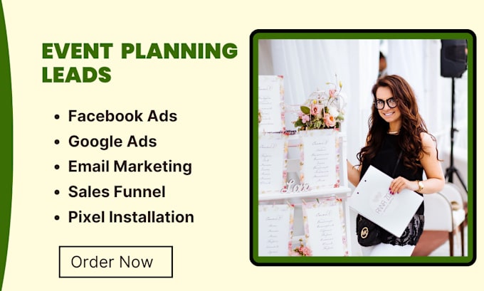 Gig Preview - Generate event planning leads, corporate event planning leads event planner lead