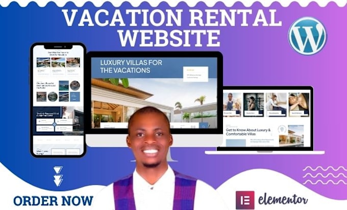 Gig Preview - Design vacation rental,rental website,vacation website with booking website