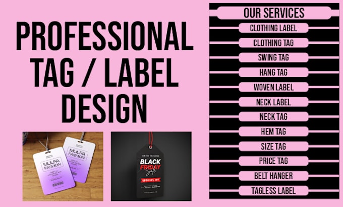 Gig Preview - Design premium custom clothing labels, neck labels, shirt tags, and hang tags