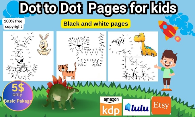 Gig Preview - Create dot to dot pictures connect the dots for kids