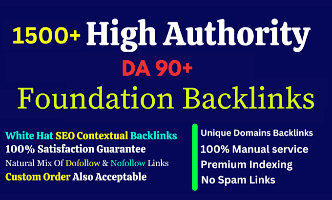 Gig Preview - Seo backlinks high domain authority indexable whitehat link building service