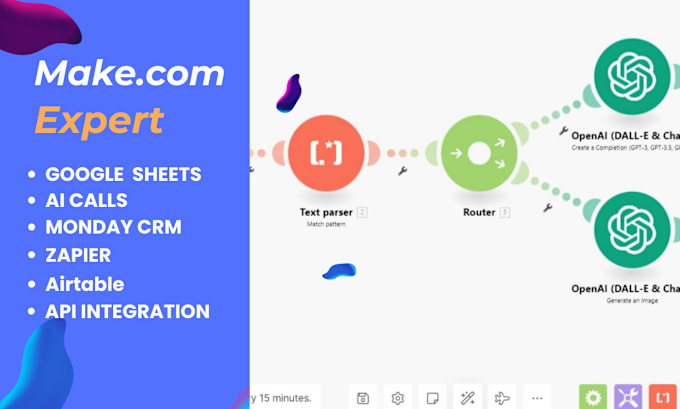 Gig Preview - Make com workflow automation integromat made com social media integration