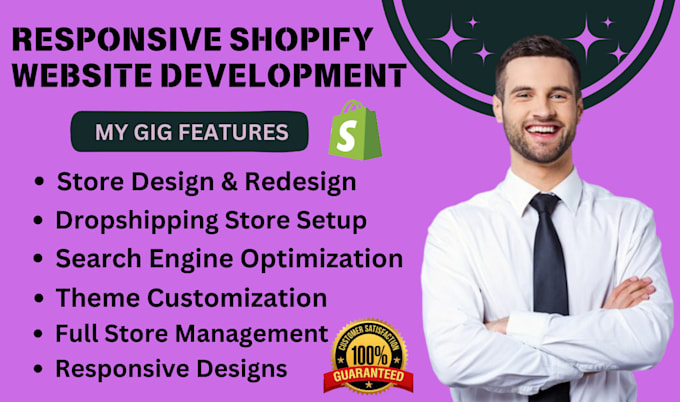 Gig Preview - Shopify store, shopify website design and redesign