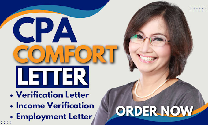 Gig Preview - Provide US CPA comfort letter self employment letter for a mortgage or lease